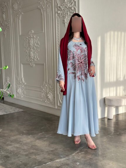 JED 10 - لبسة راقية من قماش الدبل شيفون الخفيف والناعم